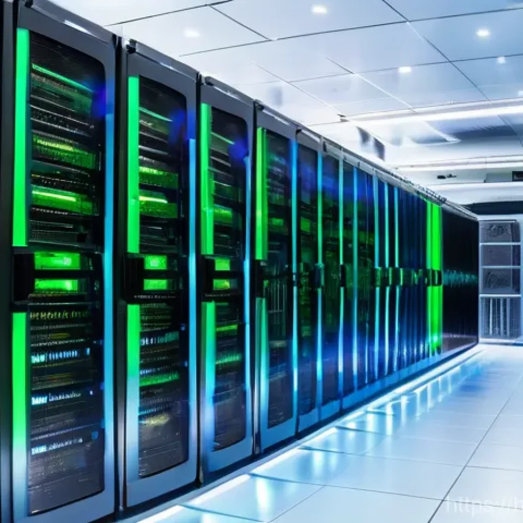 리눅스 실무와 최신 오픈소스 기술 트렌드 - **Prompt:** A state-of-the-art, hyper-efficient cloud data center bustling with activity. Rows of sl...