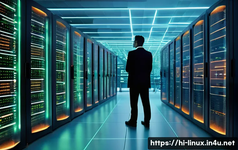 리눅스 실무에서 경험한 데이터 백업 및 복구 사례 - **Prompt 1: "The Digital Guardian"**
A highly detailed, professional digital illustration depict...