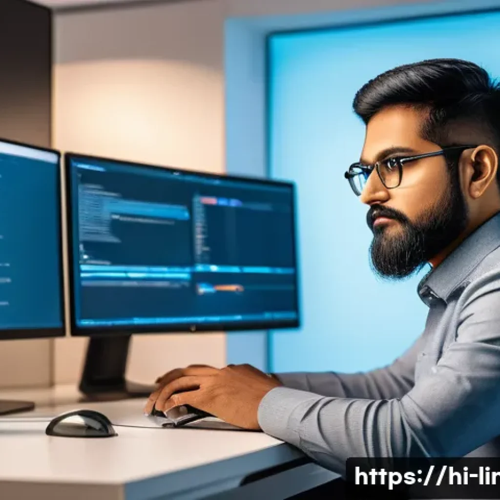 리눅스 자격증과 DevOps 자동화 기술의 연계성 - A professional DevOps engineer sitting at a modern workstation, focused on a large screen displaying...